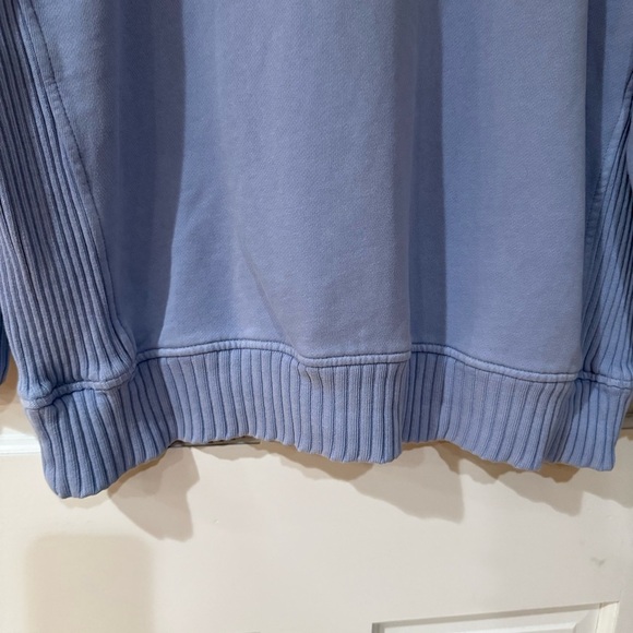 Aerie Oversized Sweatshirt Small Petite Light Blue Cotton Blend Small Petite - Picture 3 of 7